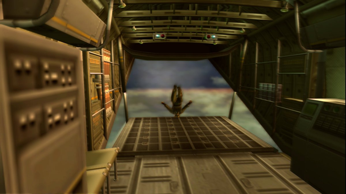 He just jumped out head first.

Unbelievable. This guy is showboating on a top secret mission. I'm going to have my hands full with this one. Out.