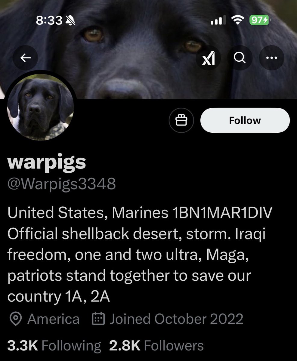 Please give <a href="/Warpigs3348/">warpigs</a> a follow and a repost or shoutout to show our gratitude for his service.

USMC

Thank you for your service.  We appreciate you.

*These shoutouts are unsolicited and a show of gratitude and respect and are not a request for a follow back.    They are