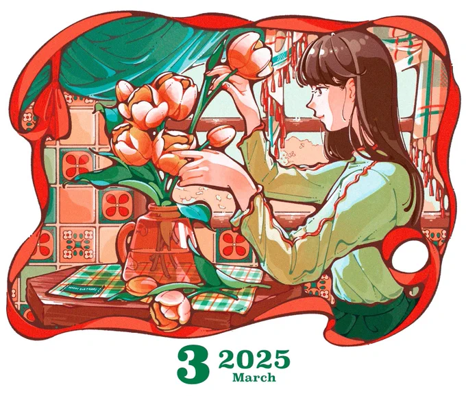 ʜᴀᴘᴘʏ ʙɪʀᴛʜᴅᴀʏ3月の誕生花は #チューリップはなさく生命() さんとコラボして、3月のバースデーカードを描かせていただきました。素敵な一年になりますように。#PR #はなさくレター #花言葉 