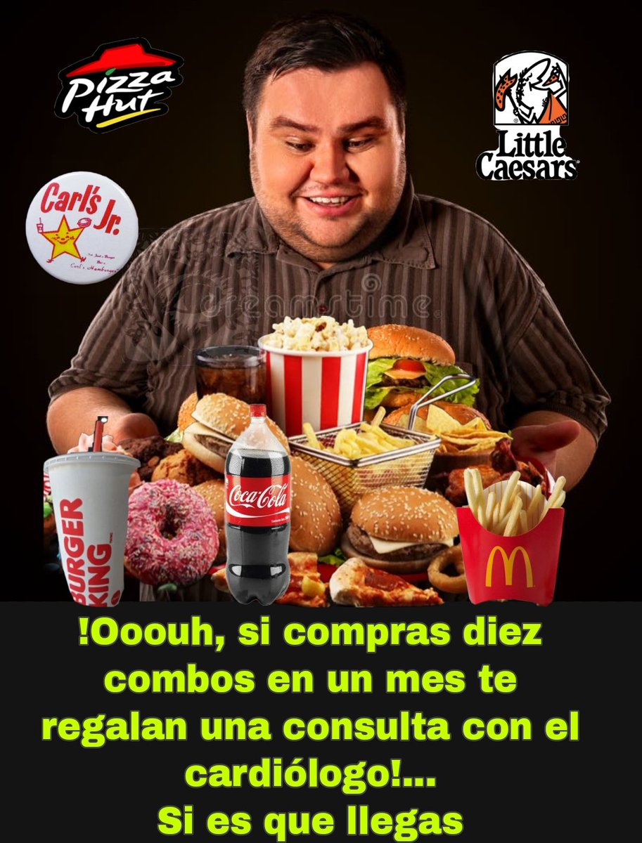 JessCdelAngelB1's tweet photo. El ser humano no sólo es tan inteligente que hasta es capaz de crear comida falsa ( #ComidaChatarra ) también es el más tonto, porque consume esa comida y cree que se alimenta.
#ÚLTIMAHORA
#FelicidadEnvasada
#HastaQueLaGrasaNosSepare
#ProgramaDeRecompensa https://t.co/eUw6TuJVv7