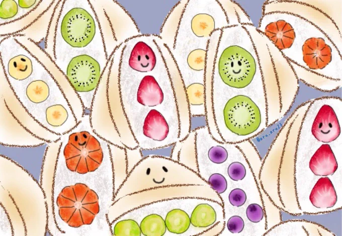 とめぃとぅフルーツサンドおにぎりぶるーべりー #一次創作祭り春の陣2025 