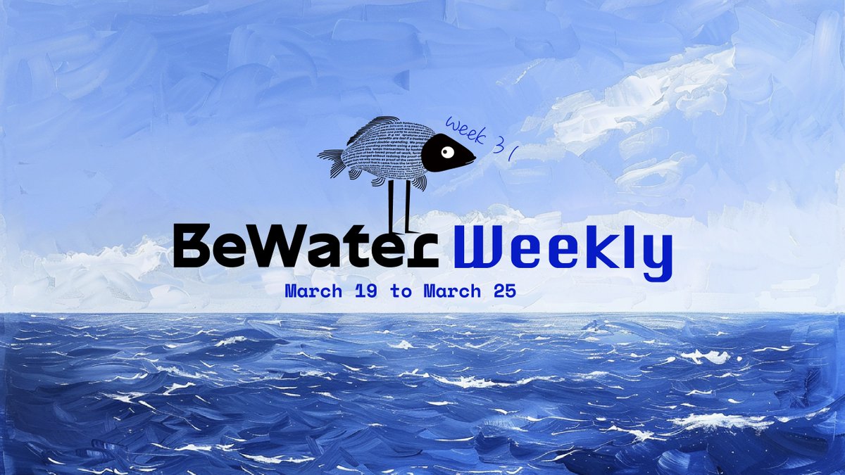 BeWater Weekly（3.19–3.25）

📰 重点新闻

(1) 贝莱德和 Securitize 将 17 亿美元代币化货币市场基金 BUIDL 扩展至 Solana

贝莱德的 BUIDL 基金是一只价值 17 亿美元的代币化货币市场基金，该基金于 2023 年首次在以太坊上推出，现已扩展到 Solana 区块链。该基金由现金和美国国债组成，预计到 4