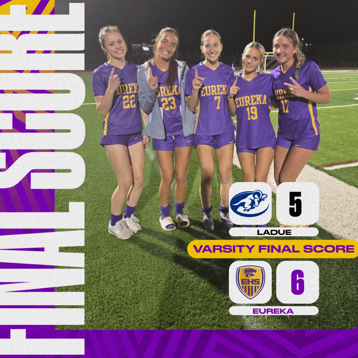 Varsity start the season off with a win! 
Goals: Addy Niedergerke, Sarah Floyd, Caroline Conley, Bailey Flanagan, and Marleigh Allen(2)
Assists: Caroline Conley, Ale Carvalhaes, Abby Bennett, Marleigh Allen, and Bailey Flanagan