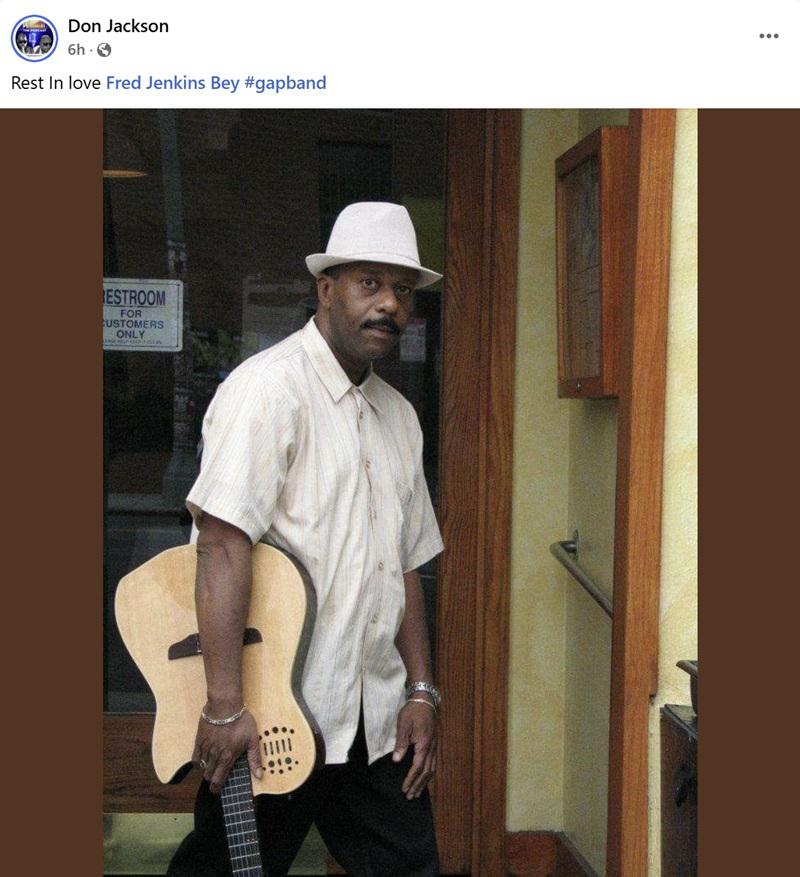 soultrackscom's tweet photo. Tonight we sadly report on the passing of legendary Gap Band guitarist Fred Jenkins https://t.co/v0r93UJPHi https://t.co/Ulxeh17FTI