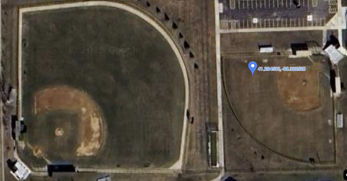 On Monday, Coaler junior LHP/OF/1B Lance Cuddy hit a ball that landed on the softball field at the pin on the picture. In 30 years of coaching on that field, can't remember a ball being hit that far, roughly 460+ feet. Heck of a swing by a fantastic player and even better kid.
