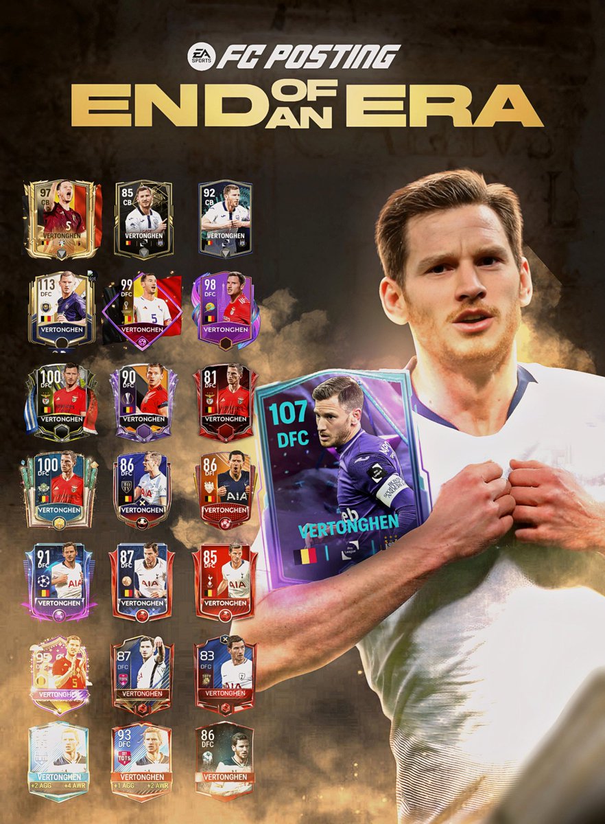 🚨 OFICIAL: JAN VERTONGHEN SE RETIRA 🚨

🇧🇪  A sus 37 años, el central belga y excapitán del Tottenham colgará las botas a final de temporada