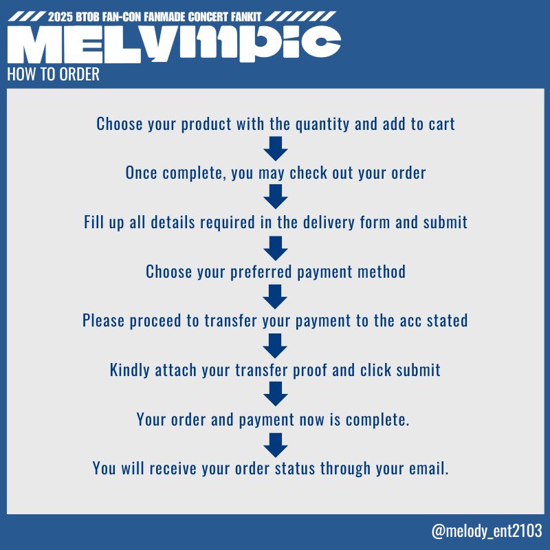melody_ent2103's tweet photo. 2025 BTOB FAN-CON FANMADE CONCERT FANKIT

Hi Melody ! 

We're thrilled to announce that exclusive fankit for #MELympic_IN_KL is now available for purchase! We've prepared 3 athletic set (SET LARI BERLARI BTOB, SET LOMPAT MELOMPAT BTOB & SET LONTAR MELONTAR BTOB) And...... we've listened to your requests! You're now able to purchase our item in the fankit in loose set! 

Grab this limited edition item while supporting a fan project for #MELympic_IN_KL 

1st batch due date : 02 Apr 2025 (to secure before fancon)
🔗https://t.co/hwBuTc5gGy

@PasarBtobMY