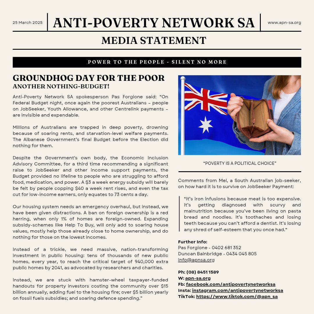 😷 Jen Votes Anti-Poverty (@jenhogben) on Twitter photo Hi <a href="/AmandaRishworth/">Amanda Rishworth MP</a>, from your own Economic Inclusion Advisory Committee. Poverty is a policy choice!
#NobodyInPoverty
<a href="/NobodyInPoverty/">NobodyDeservesPoverty</a> #AusVotes25 Hi <a href="/AmandaRishworth/">Amanda Rishworth MP</a>, from your own Economic Inclusion Advisory Committee. Poverty is a policy choice!
#NobodyInPoverty
<a href="/NobodyInPoverty/">NobodyDeservesPoverty</a> #AusVotes25