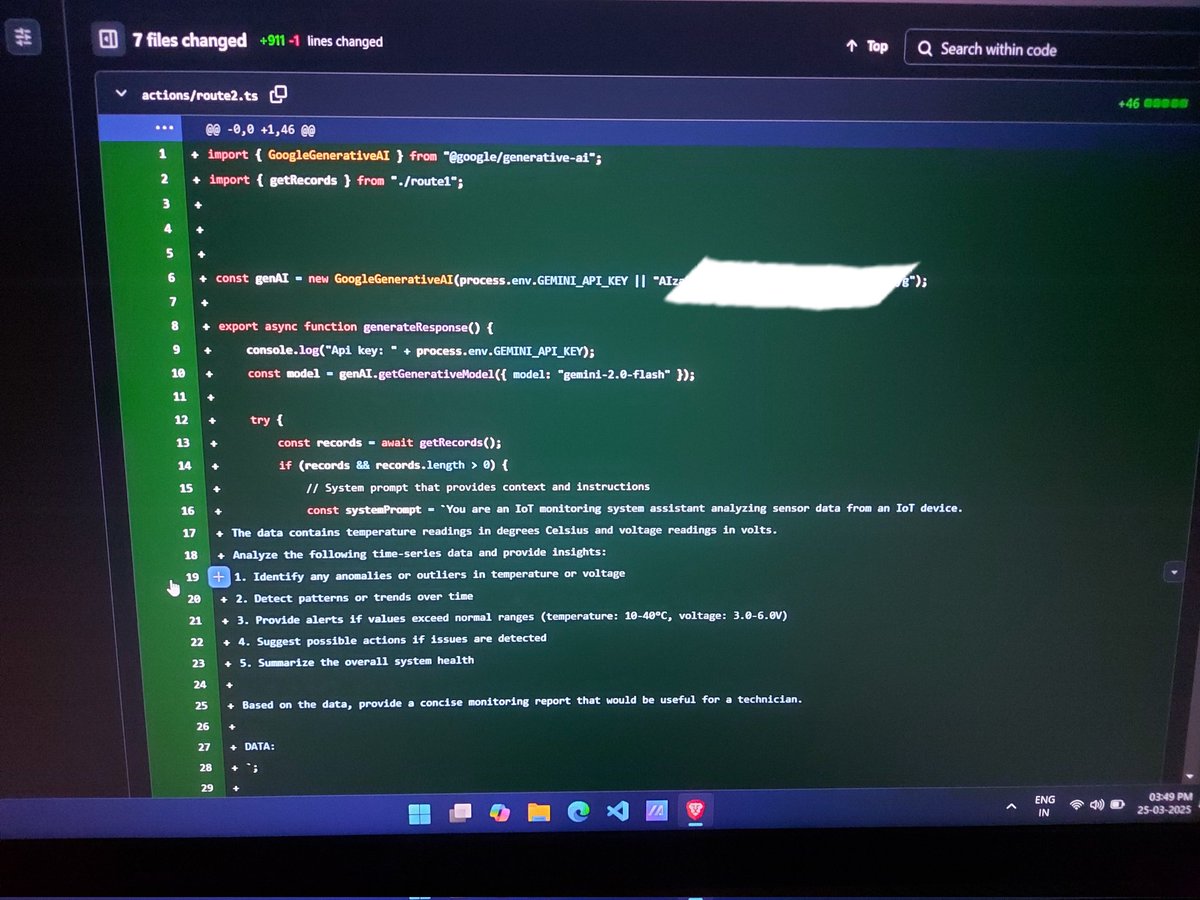 prakash_dev11's tweet image. Tag that friend who pushes api key into github just like this🫠