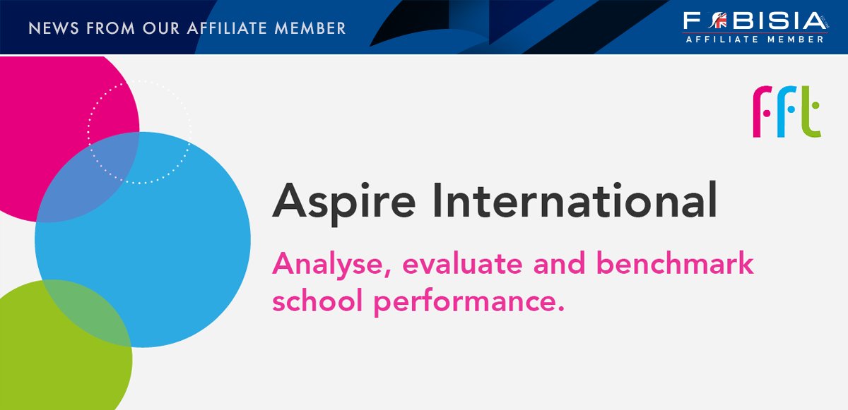 FOBISIA1's tweet image. News from our Affiliate Member - FFT Education:
Introducing Aspire International, FFT’s new empowering, time-saving student data tracking and analysis platform, especially adapted for international schools.
Join the Aspire International webinar TODAY: fft-org-uk.zoom.us/webinar/regist…
