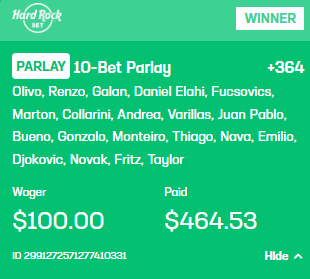 Tennis Tournament in Chile is paying off