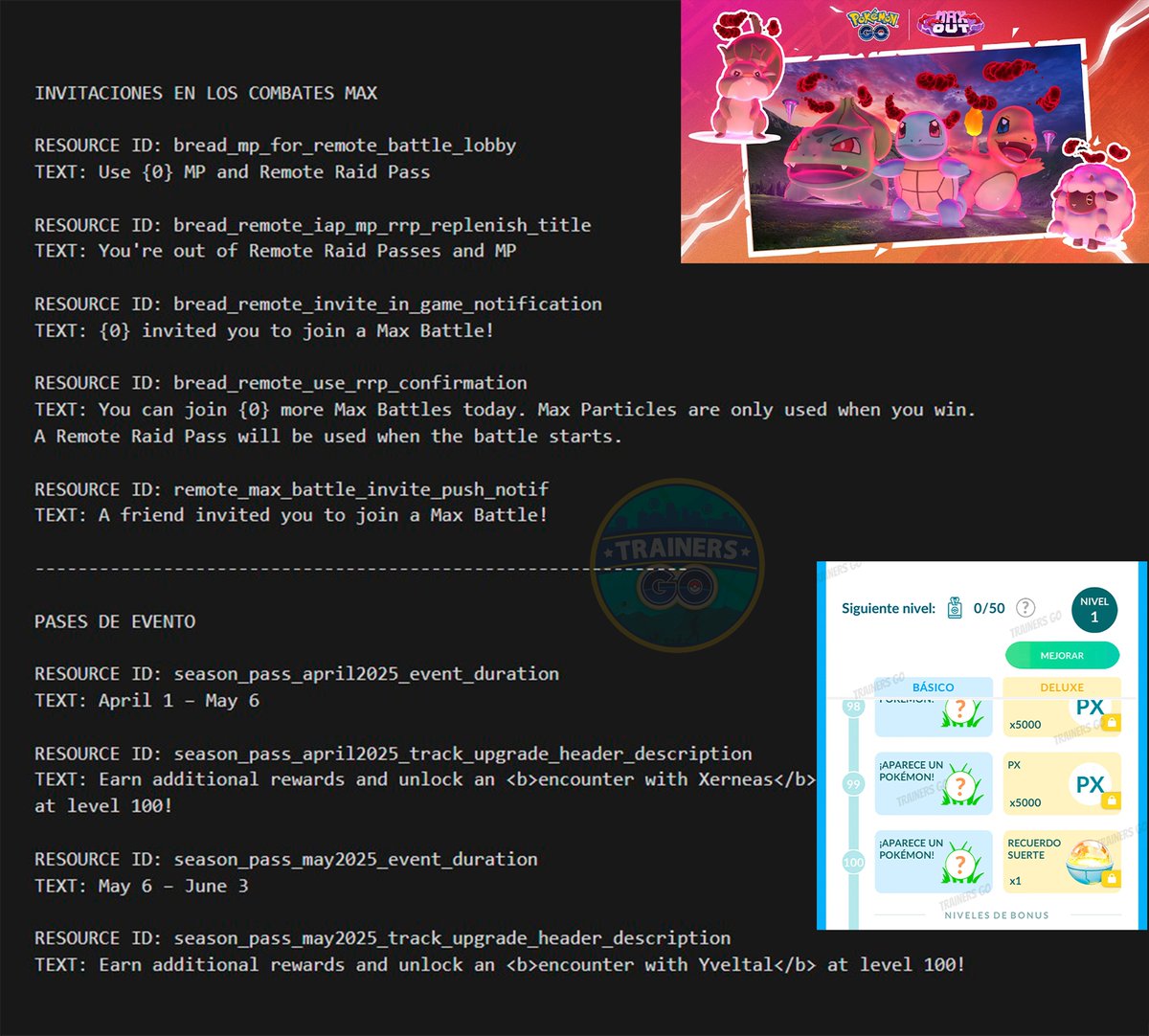 trainersgo2022's tweet photo. 😃Trainers, se ha agregado lo siguiente dentro del código del juego: (1/4)

#pokemongoapp #niantic #nianticlabs #pgsharp #trainersgo #ipogo #MightMastery https://t.co/wF6BtkKeyz