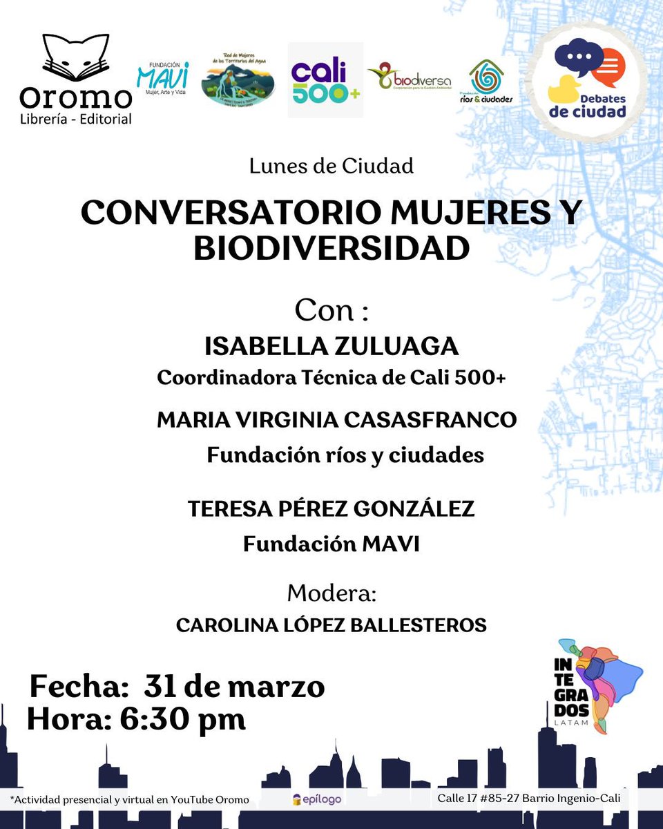 En #CaliCo habrá un #DebateDeCiudad sobre Mujeres y Biodiversidad donde exploraremos el poder de las mujeres en la protección de la naturaleza  y su rol fundamental en la construcción de un futuro sostenible para Cali. #LifeOutsideBubble