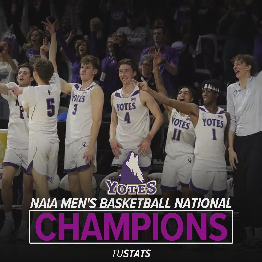 BREAKING: The College of Idaho men's basketball team just claimed their second NAIA National Championship in the last three years!

The Yotes beat Oklahoma Wesleyan, 93-65, in the title game!

• Samaje Morgan: 28 PTS (11-15 FG), 3 AST
• Dougie Peoples: 21 PTS (8-14 FG)

The