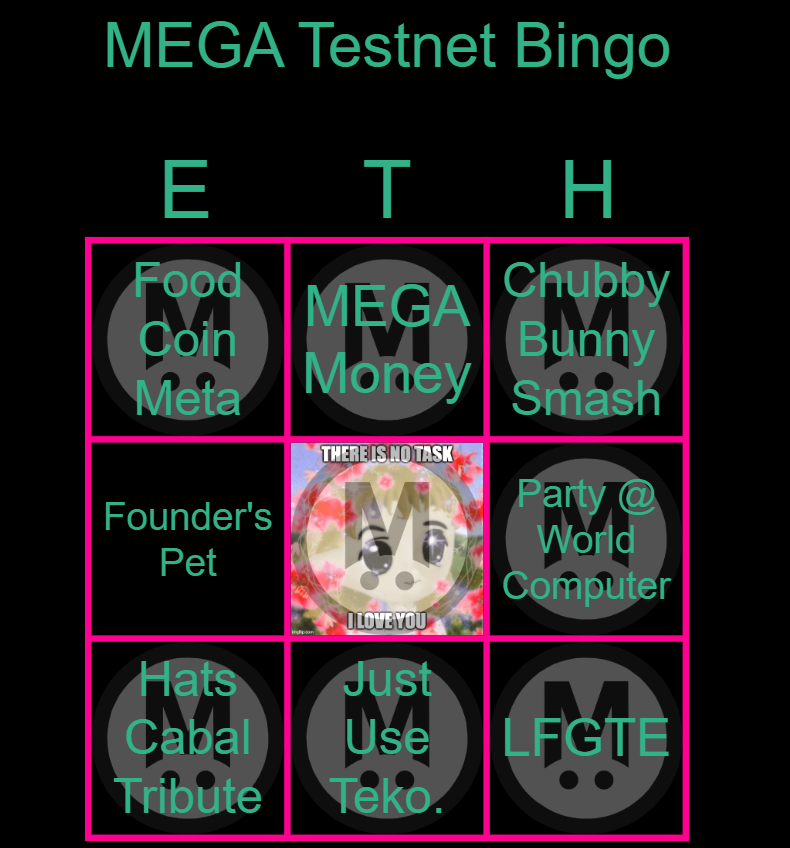 Playing MegaETH bingo to win some carrots!  🐰🥕