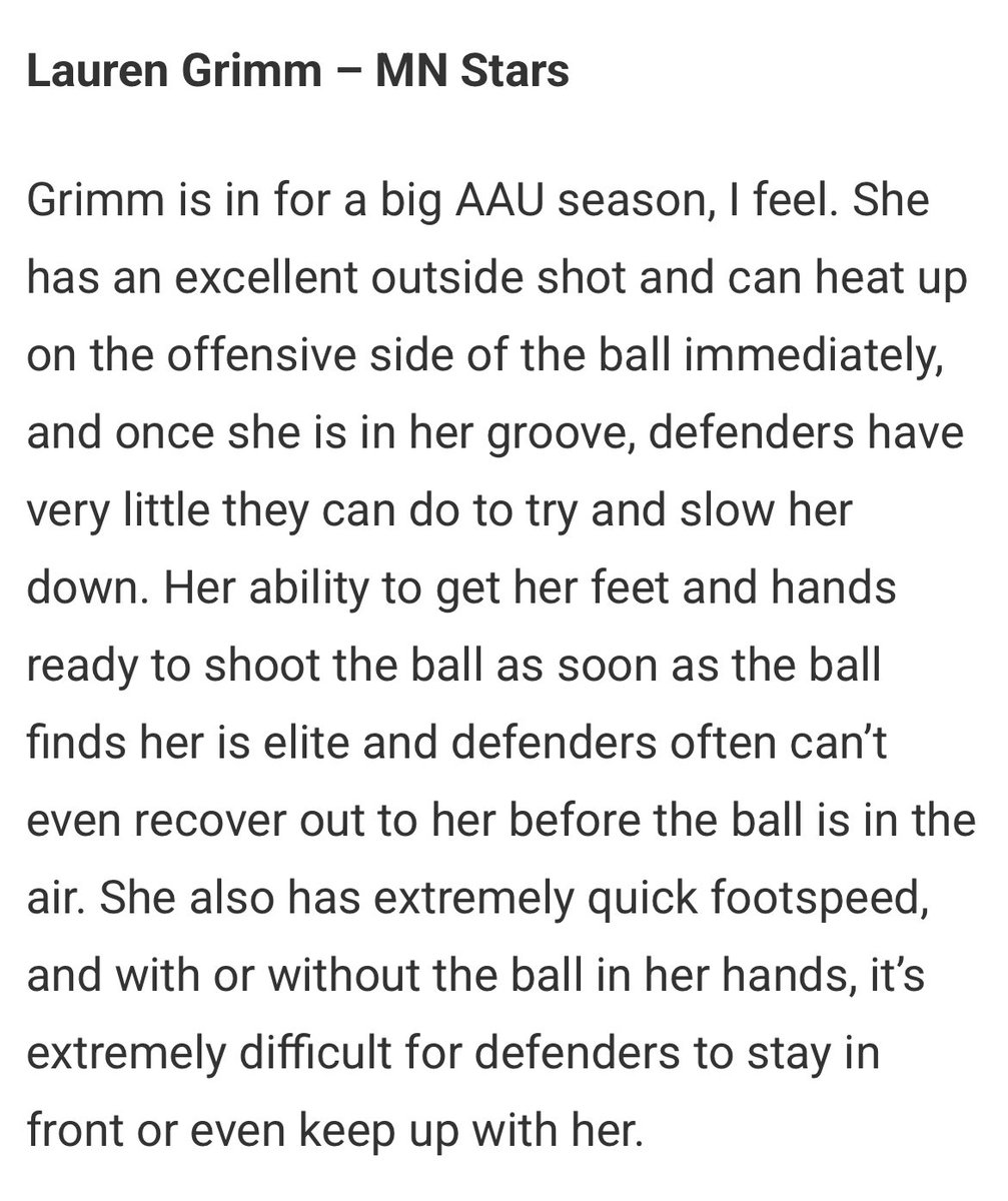 Lauren Grimm (@laurengrimm103) on Twitter photo Thank you so much for the write up! Excited for what this AAU has to come! <a href="/MNStarsfam/">MN Stars Nilsen - AAU Girls’ Basketball</a> Thank you so much for the write up! Excited for what this AAU has to come! <a href="/MNStarsfam/">MN Stars Nilsen - AAU Girls’ Basketball</a>