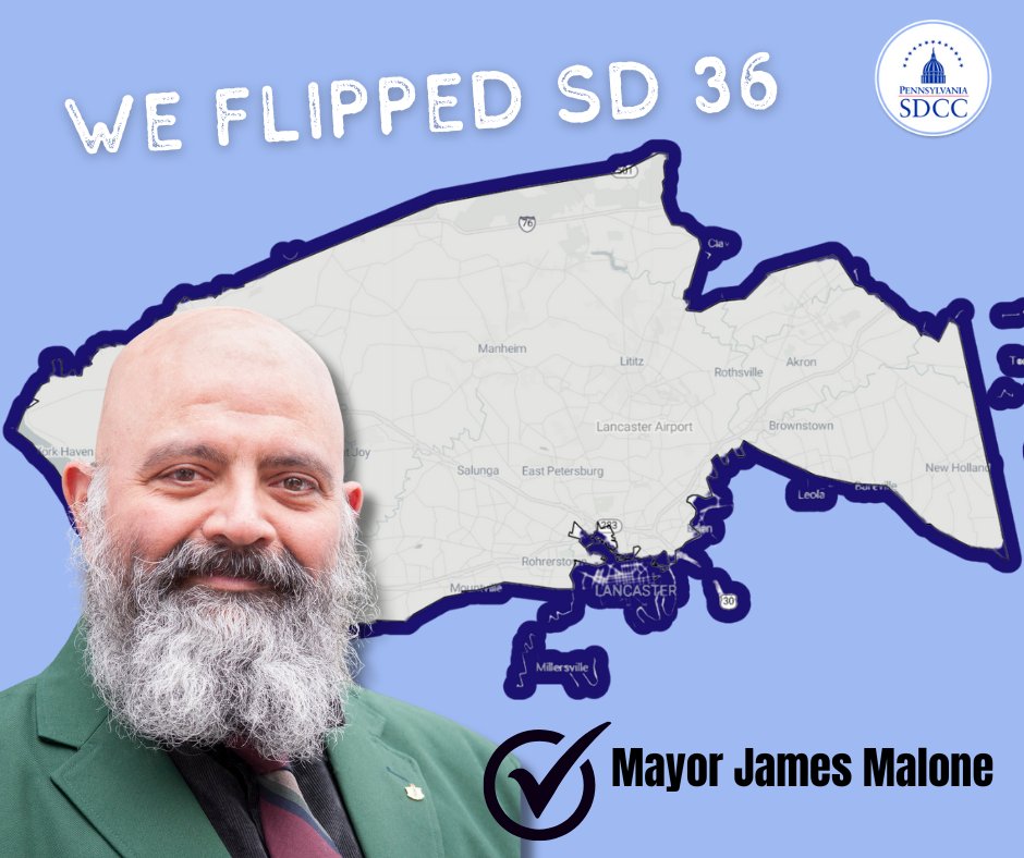 ‼️BREAKING NEWS ‼️

WE FLIPPED SENATE DISTRICT 36! Congratulations <a href="/MaloneForSenate/">Mayor James Andrew Malone</a> and his whole team.

This is a referendum on the chaos in Washington and the failure of Harrisburg Republicans to stand up for us. Mayor Malone is the leader we need.