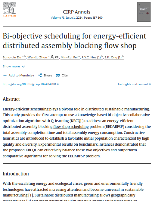 Ong_Soh_Khim's tweet photo. Bi-objective #scheduling for energy-efficient distributed #assembly blocking flow shop https://t.co/H9BTxkn0uU 
#flowshop #energy #efficient #distributedmanufacturing #manufacturing https://t.co/ixrOBB3hLv