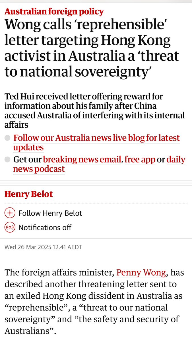 Kevin Yam 任建峰 (@kevinkfyam) on Twitter photo Another strong response from <a href="/SenatorWong/">Senator Penny Wong</a> after <a href="/tedhuichifung/">Ted Hui (Chi-fung Hui)</a> also got the same sorts of threatening letters that I received. Ted and I are lucky to have the support of Australian Government and media - when are their UK counterparts going to stand up strongly for Another strong response from <a href="/SenatorWong/">Senator Penny Wong</a> after <a href="/tedhuichifung/">Ted Hui (Chi-fung Hui)</a> also got the same sorts of threatening letters that I received. Ted and I are lucky to have the support of Australian Government and media - when are their UK counterparts going to stand up strongly for