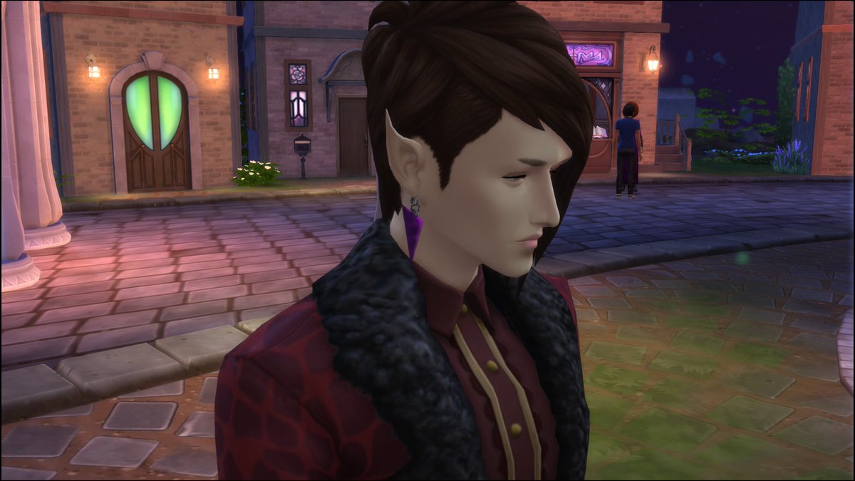 bartley_sims4's tweet photo. 気分でシムズ界の #魔法の国 へやって来ました！
#ヴァンパイア なので #魔法使い にはきっとなれないんだろうな～って思いながらも、密かに #杖 とか買ってみちゃったり笑
そして久々にパパと再開したのでお喋りしてたら…なんか耳がバグってます泣
#Sims4 #シムズ4 https://t.co/0x0ayDmfOa