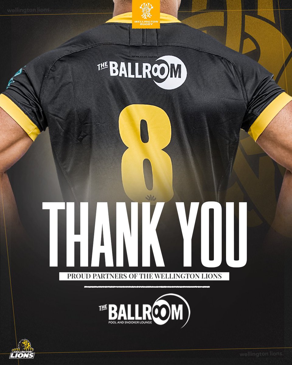 The Ballroom and Lions Continue Partnership

Wellington Rugby is proud to announce the renewal of its partnership with The Ballroom, with the hard-hitting number 8 jersey for our champion Wellington Lions.  
Read more - tinyurl.com/2s3cc3yy