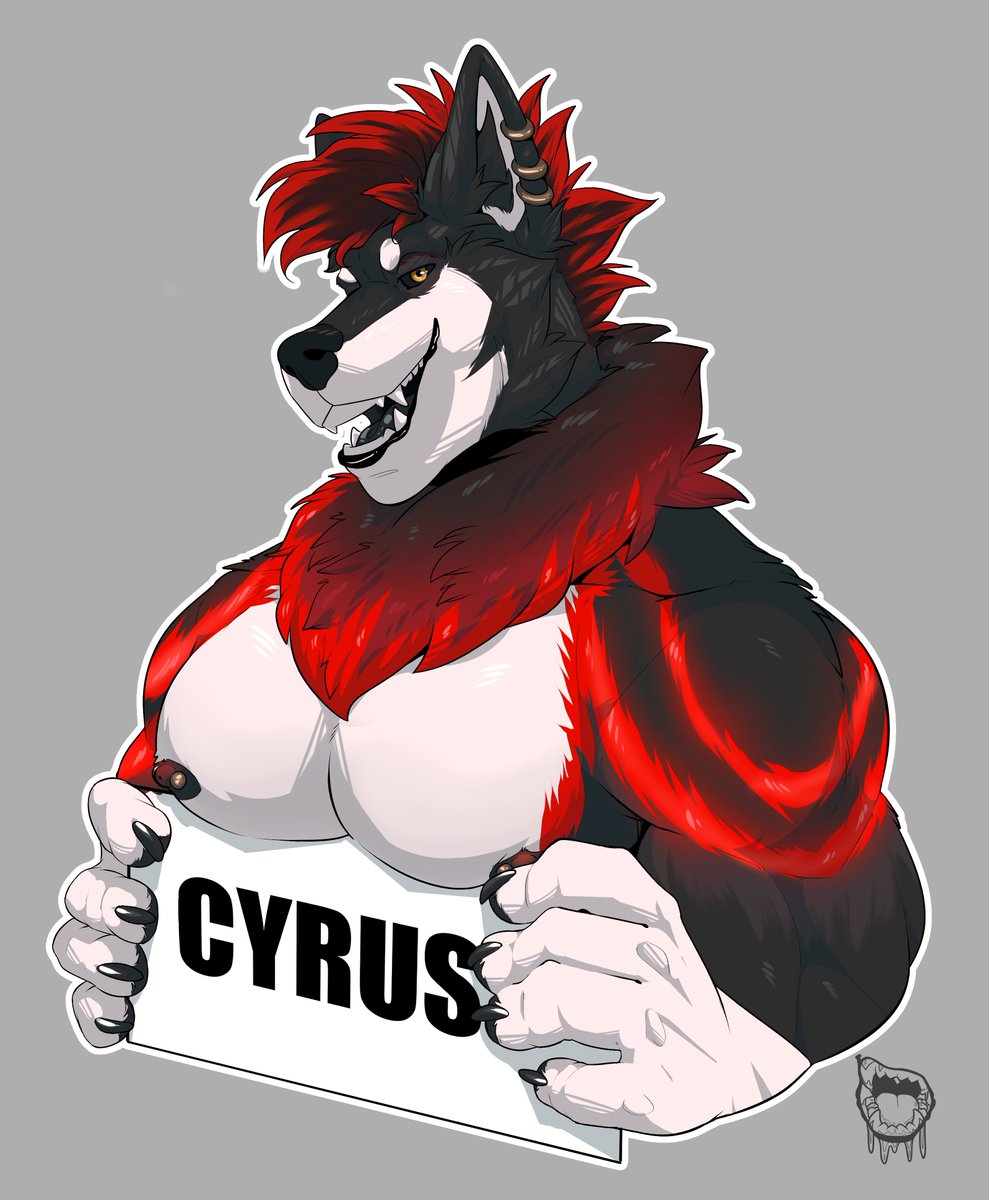 Finished #LVFC25 badge, drawn by the sexy and talented <a href="/KyojuFolf/">Moved To 🟦 ☁️</a>