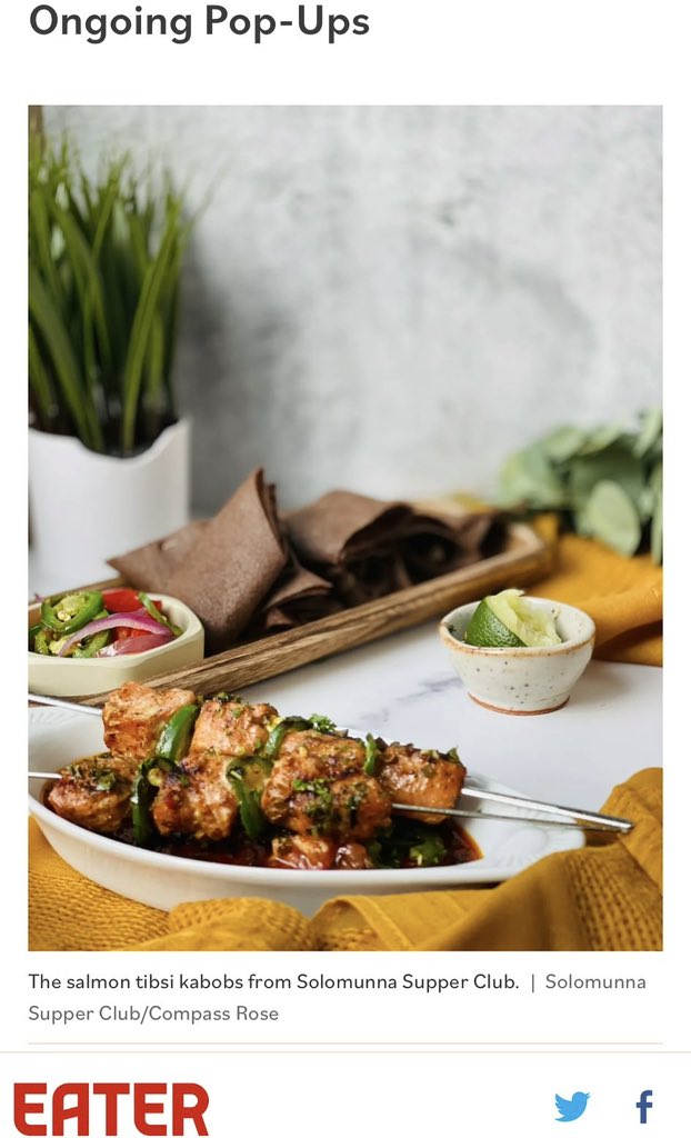 DMV folks ‼️ make sure to check out the #SolomunnaSupperClub pop up <a href="/compassrose_DC/">Compass Rose DC</a> now extended until April 6th! 

This is Eritrean food in a way you’ve never experienced before. 💫

#Eritrea #diaspora #eastafricanflavors #dcfoodie