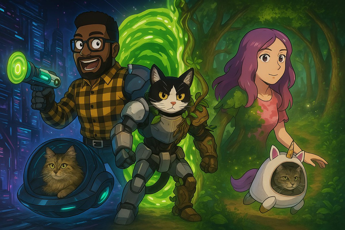 DGeneral101's tweet image. Really digging @OpenAI 4o image generation. Wife and I had an idea while playing Split Fiction and we were able to make it in under 5 minutes. feat us and our 3 cats lol