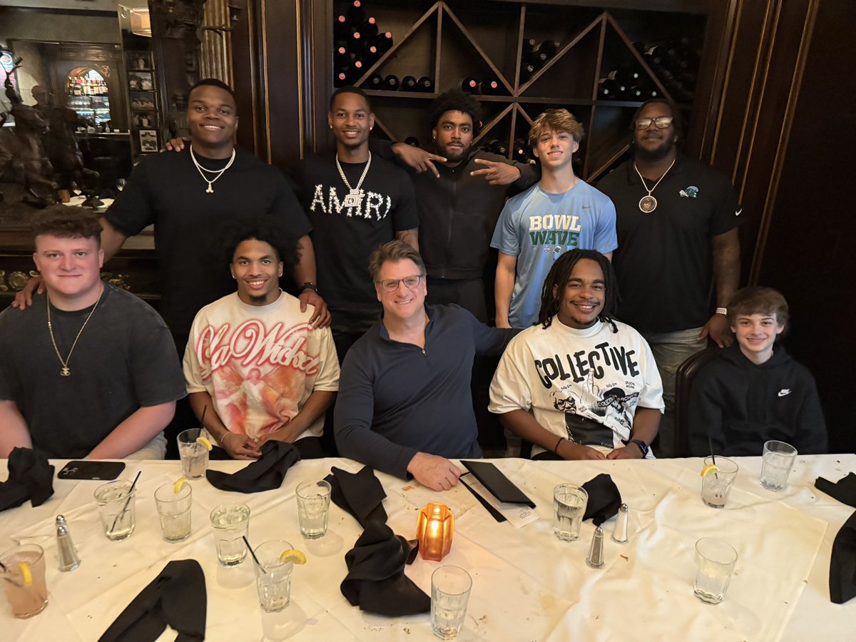 Michael Arata (@michaelarata) on Twitter photo I always look forward to our <a href="/GreenWaveFB/">Tulane Football</a> Pro Day Celebration at mrjohnssteakhouse.com. <a href="/desivega15/">Desi Vega</a> is a magnificent host. Please support those that support <a href="/FTWCollective/">Fear The Wave Collective Group</a> and congratulations to <a href="/lah_pat94/">patrick jenkins</a> <a href="/45Runitup/">Adin Huntington</a> <a href="/DontaeFleming_1/">UNO 1๏ธโฃ</a> <a href="/jalengeiger/">jalengeiger</a> <a href="/JRemetich/">Josh Remetich</a> Micah and Reggie I always look forward to our <a href="/GreenWaveFB/">Tulane Football</a> Pro Day Celebration at mrjohnssteakhouse.com. <a href="/desivega15/">Desi Vega</a> is a magnificent host. Please support those that support <a href="/FTWCollective/">Fear The Wave Collective Group</a> and congratulations to <a href="/lah_pat94/">patrick jenkins</a> <a href="/45Runitup/">Adin Huntington</a> <a href="/DontaeFleming_1/">UNO 1๏ธโฃ</a> <a href="/jalengeiger/">jalengeiger</a> <a href="/JRemetich/">Josh Remetich</a> Micah and Reggie