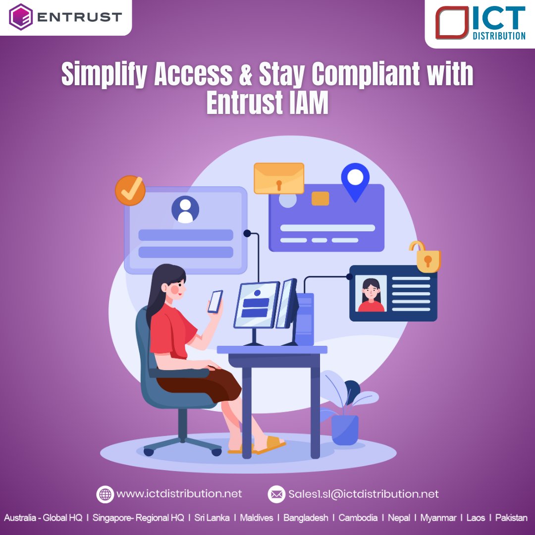 ICTDofficial's tweet photo. Tired of juggling logins and security risks? 📷
Entrust IAM makes access management effortless.
📷 Single Sign-On (SSO)
📷 Passwordless authentication
📷 Compliance made easy
Upgrade your security today! 📷
#CyberSecurity #DataSecurity #IAM https://t.co/VDn5duDwuo