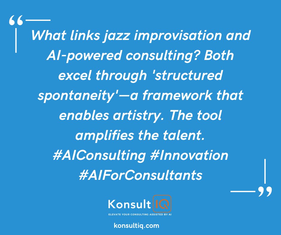 konsultiq's tweet image. Message Us   #ConsultingAI #ConsultingTools #ConsultingInnovation #AI rfr.bz/t275f6a