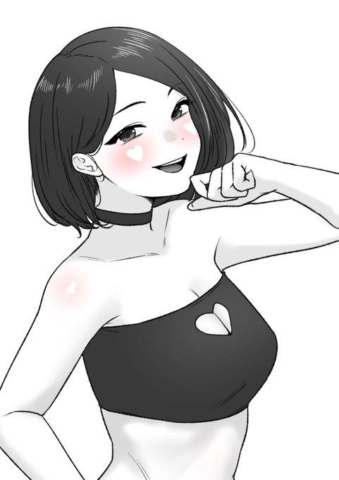 ほっぺ♡のイラスト見て感化されて描いた絵 