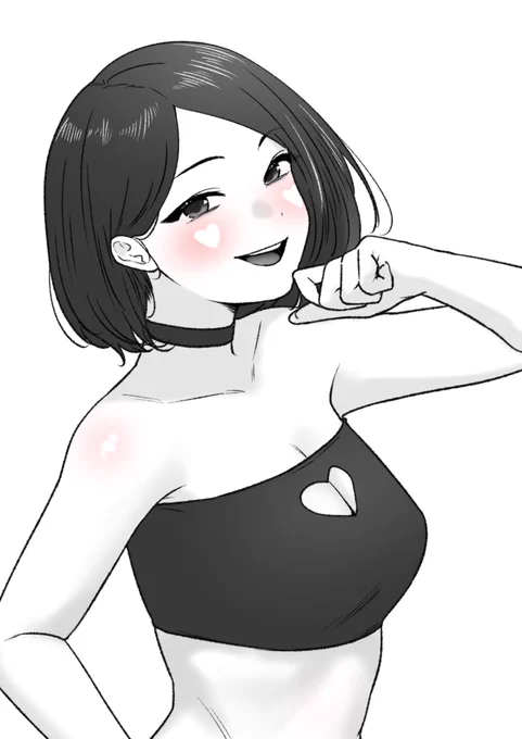 ほっぺのイラスト見て感化されて描いた絵 