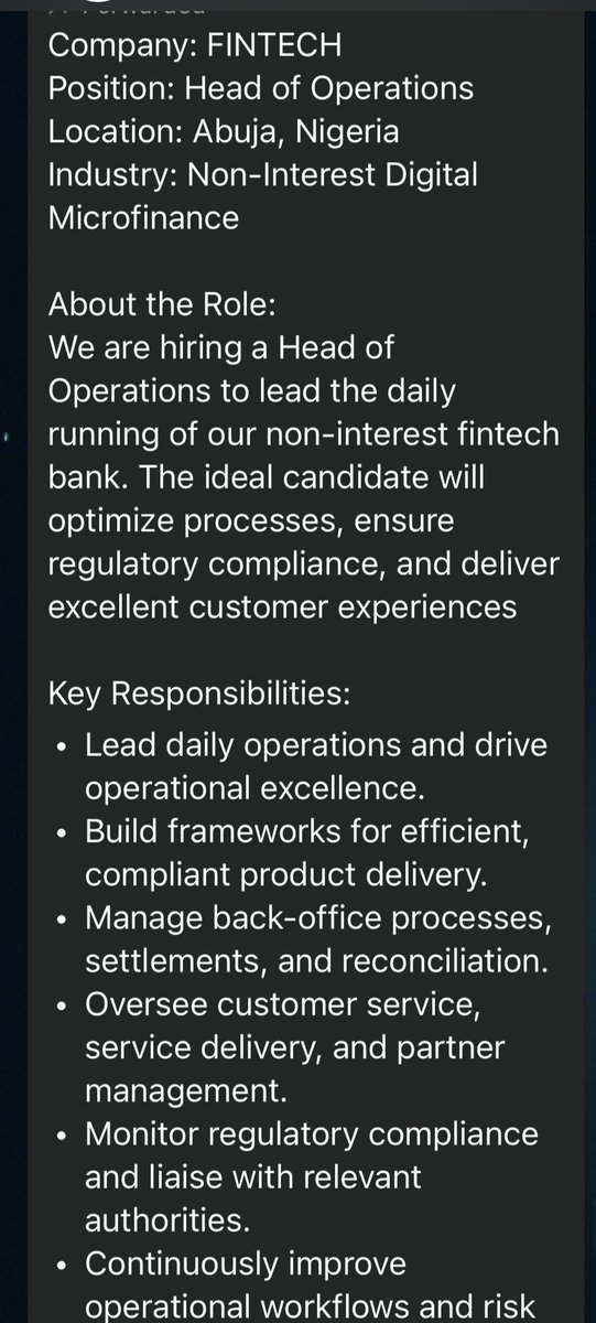 ElitesJob's tweet photo. Head of Operations, Abuja https://t.co/tQ6FPgVsws