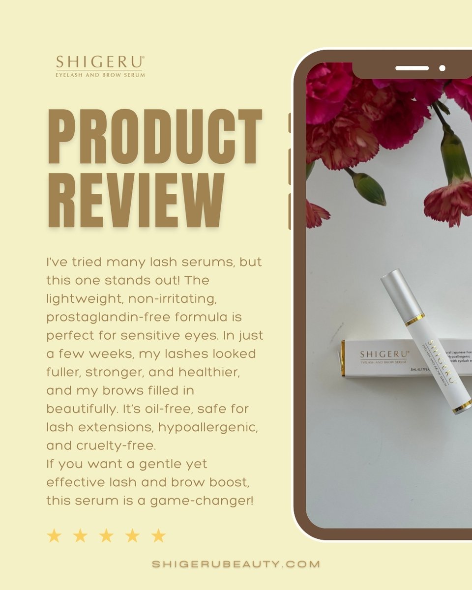 shigerubeauty's tweet image. We're so grateful for the love and amazing feedback on Shigeru Eyelash &amp;amp; Brow Serum! 💖 Seeing your lashes grow fuller and brows get healthier is what motivates us every day. ✨ Thank you for trusting us! 💕

#grateful #lashserum #browserum #eyelashandbrowserum #shigerubeauty