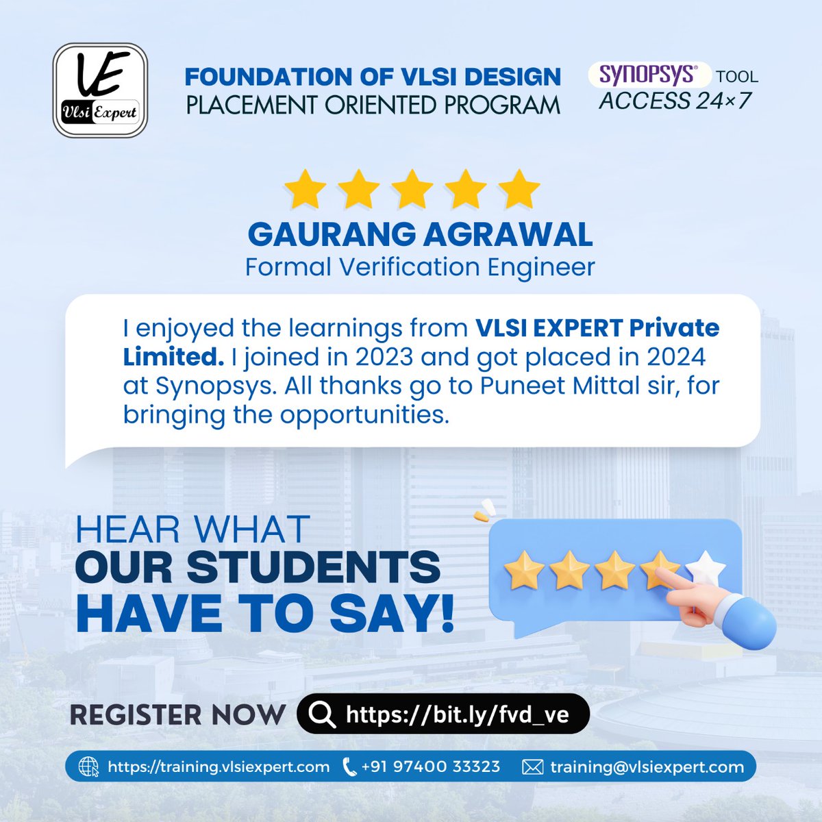 vlsi_expert's tweet image. ✨ Dreams Turned Reality!
🚀 Join VLSI EXPERT & land top semiconductor jobs!
📅 New batch starts April 5th.
🔗 Register: zurl.co/oNegX
🎥 Watch: zurl.co/2XjSM
📢 Join: zurl.co/vQPWT
#VLSIEXPERT #VLSITraining