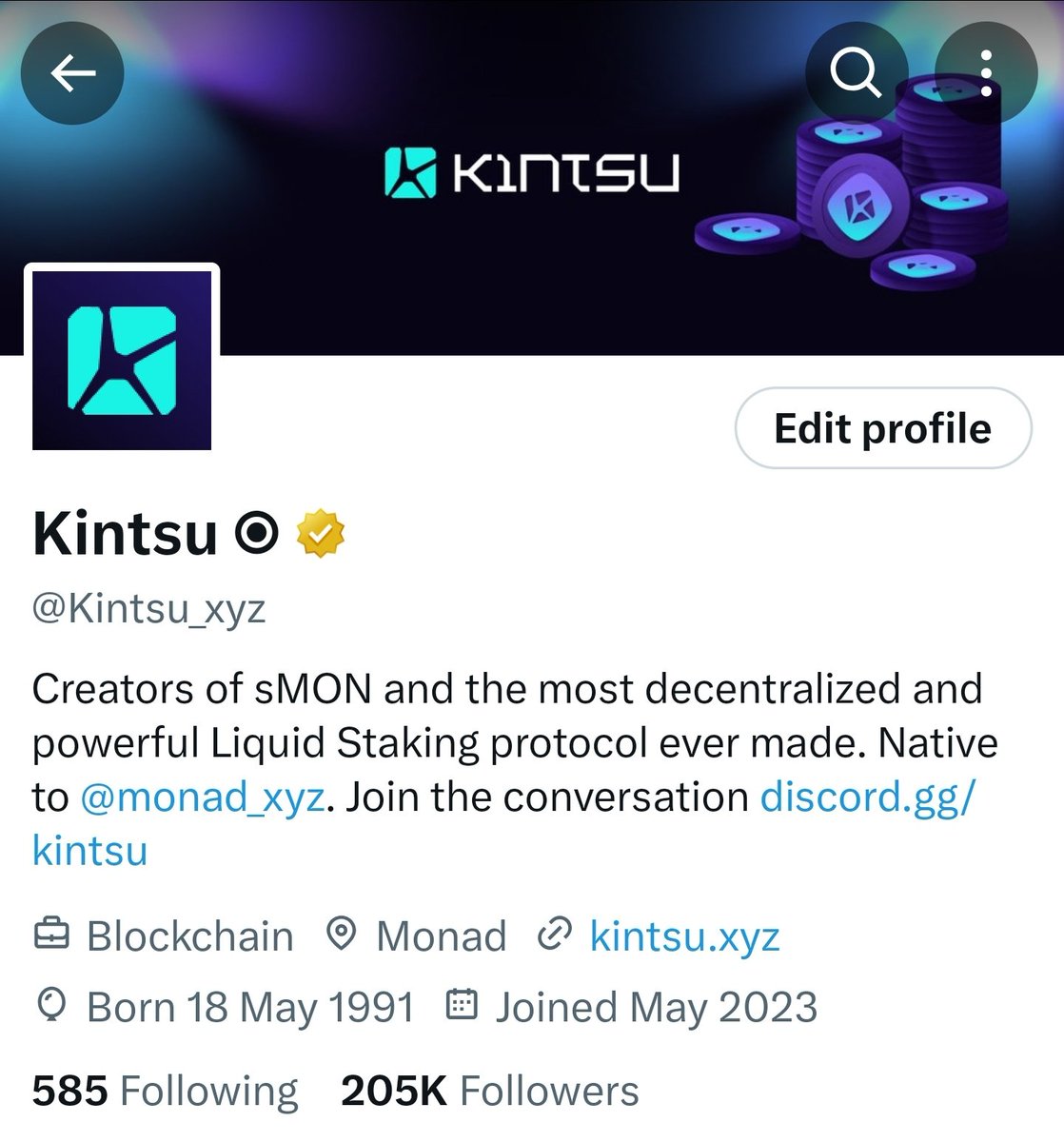 Kintsu: 200K 🥳
Monad: 1M 🥳

One is building the future of liquid staking. The other is building the chain it thrives on.