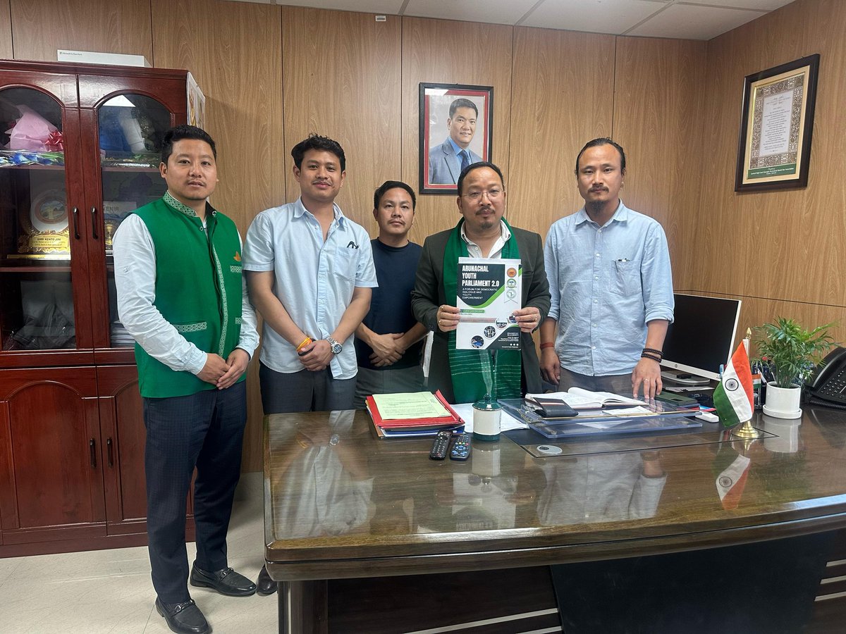 AYP team met with Chief Patron, HM SYA <a href="/KentoJini/">Kento Jini</a>.

We sought his advice and blessings to proceed with AYP 2.0, a vibrant summit where young people from Arunachal can unite to deliberate on the issues that matter most to them, paving the way for a stronger, youth-driven future.