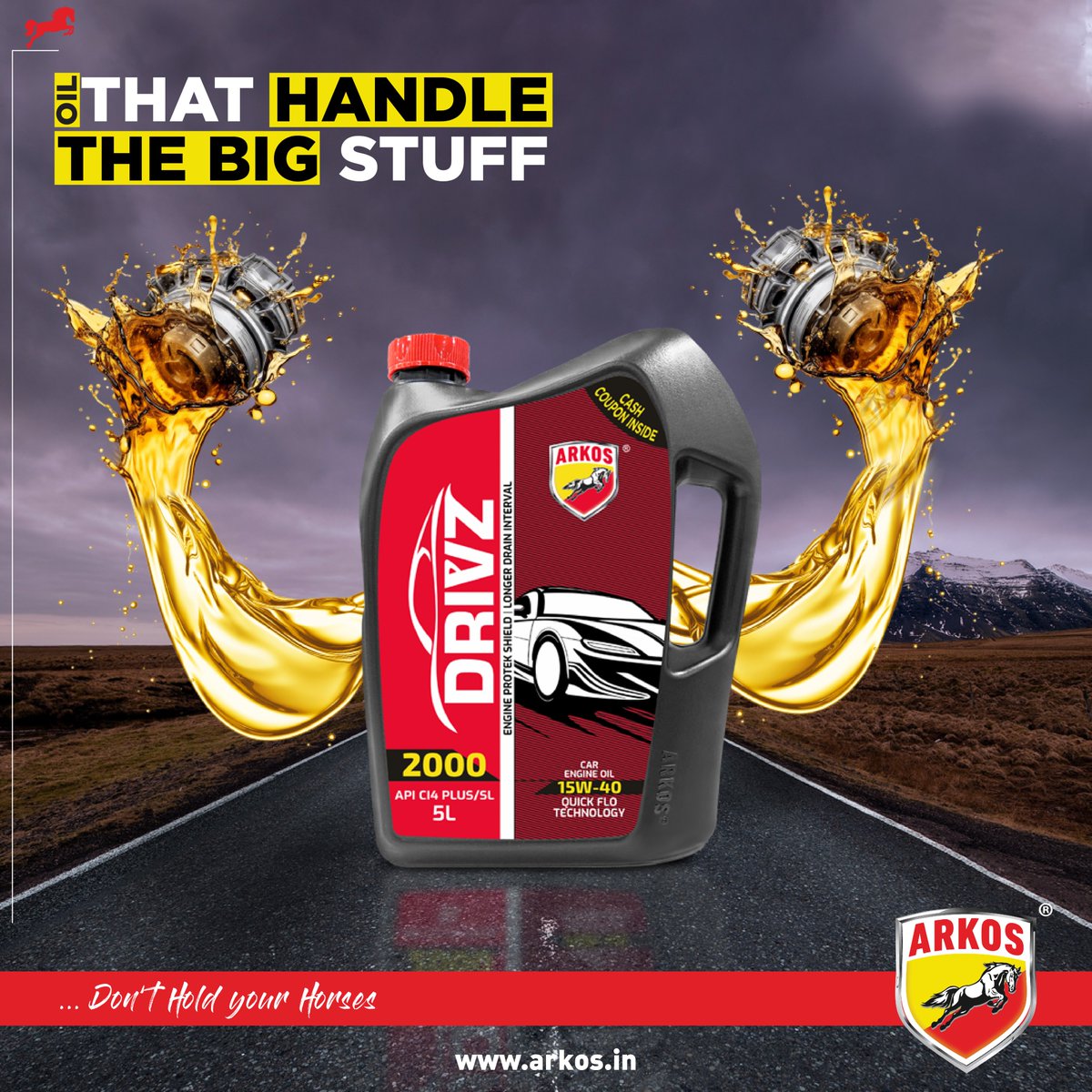 Arkosapar1's tweet image. Your engine deserves the best!  Arkos DRIVZ ensures smooth rides, ultimate protection, and unmatched efficiency.

#Arkos #EffortlesslySmooth #Checkup #SmoothWithArkos  #ArkosEfficiency #GearUpForPerformance #ArkosLubricants