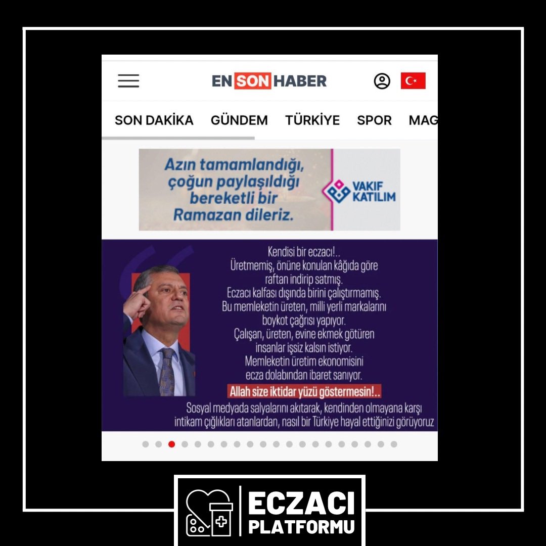 Türk Eczacıları Birliği, meslektaşlarını koruma ve meslek onurunu savunma sorumluluğunu taşıyan en yetkili kuruluştur. Böyle bir ithama karşı sessiz kalmak, bu haksızlığa ortak olmak anlamına gelir.

Bizler, haklarımızı savunacak güçlü bir birlik görmek istiyoruz.