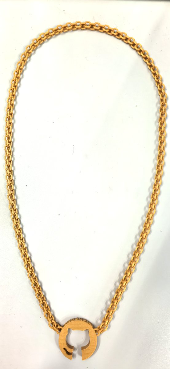 HaihaoShen's tweet image. 📢Sharing a printed "gold" necklace, designed by @delock. Loved it 😍 with my Github ID.
🎯Released 3D modelling file (not LLM modelling!!!) which can be further customized with your Github ID. Enjoy!
makerworld.com/en/models/1209…