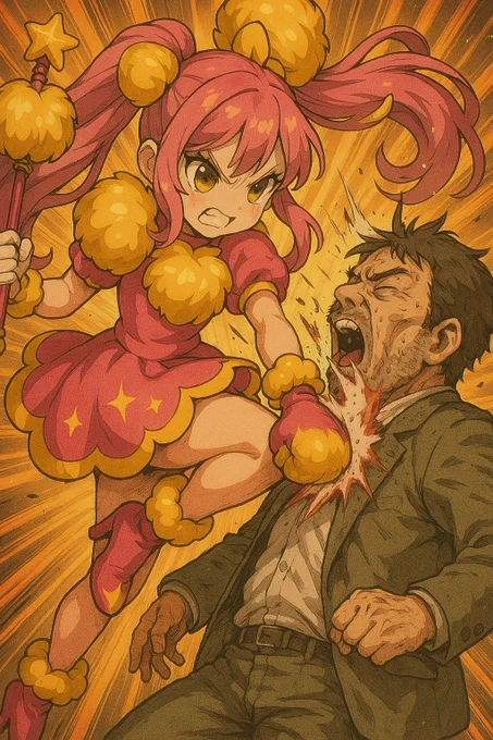 キンタ魔法少女の戦闘シーン 