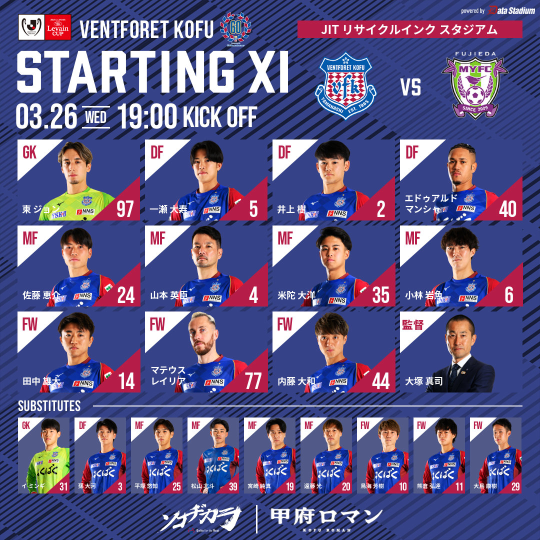 ヴァンフォーレ甲府 on X