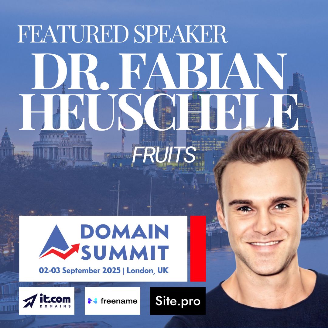 We’re excited to announce Dr. Fabian Heuschele, Co-Founder &amp; CEO of the new, trending and advanced new domain #marketplace Fruits.co, is joining Domain Summit Europe 2025 as a first-time speaker! 🍇🚀

Get ready to hear fresh insights from one of the #domainname