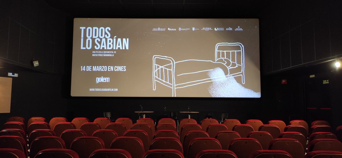 Hoy miércoles de cine, especial espectador, ocasión de ver TODOS LO SABÍAN en pantalla grande:📽️Golem Madrid 📽️Golem Alhóndiga Bilbao 📽️Golem Yamaguchi Pamplona 🎟️golem.es/golem/pelicula… 
🔗Documental sobre la lucha por la reparación en los casos de abusos de la Iglesia en España