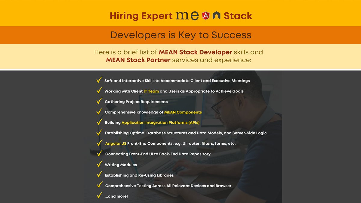 ElegantMicroWeb's tweet image. Hiring Expert MEAN Stack Developers is Key to Success
tinyurl.com/yeyhtwnk
#AngularDevelopment #HireAngularProgrammers #MEANDevelopment #MEANDevelopmentIndia #MEANStackDevelopmentAhmedabad #HireMEANProgrammer #HireMEANStackProgrammers #NodeJSDevelopers