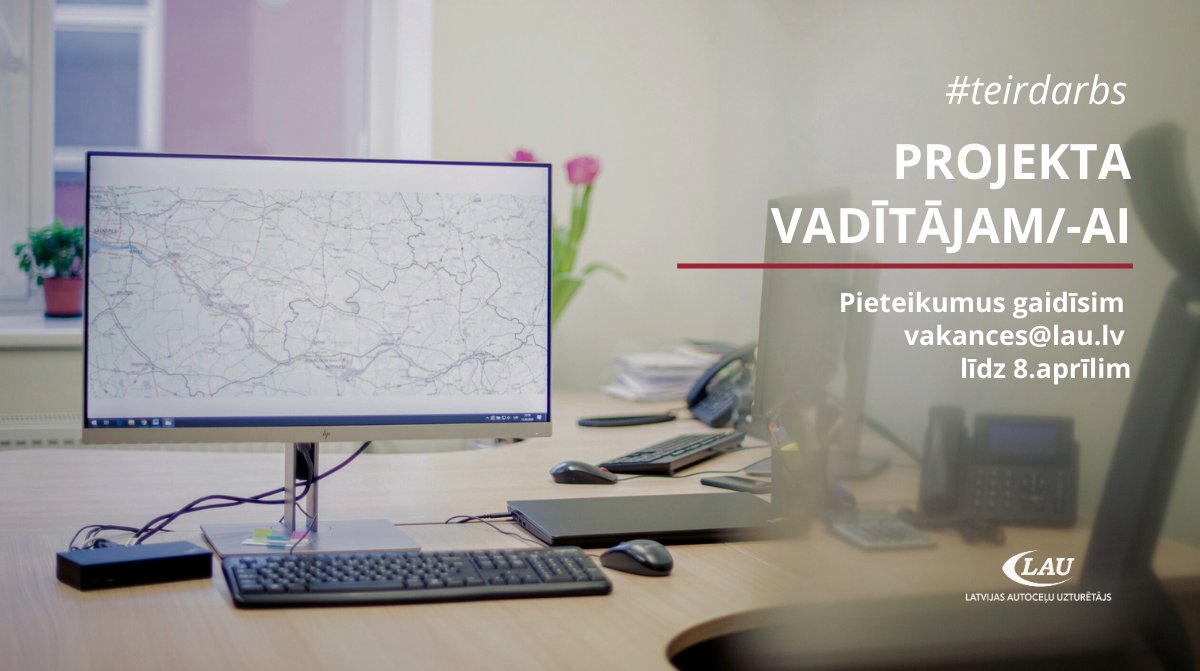 autoceli's tweet image. Aicinām pievienoties mūsu Resursu daļas komandai.
Meklējam kolēģi - Projekta vadītāju
Vairāk par vakancēm: lau.lv/vakances
#vakances #teirdarbs