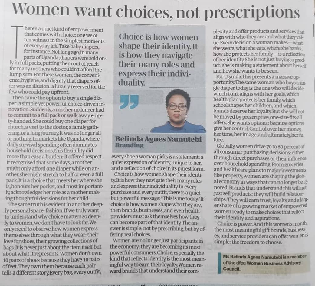 Why choice really matters to women. <a href="/fmatovu2/">Flavia Matovu</a>