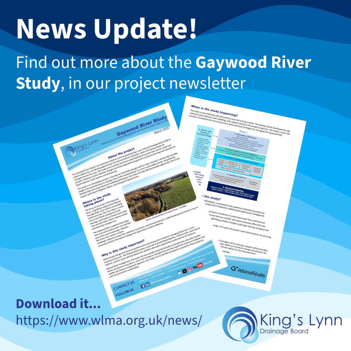 The_WMA (@the_wma) on Twitter photo The Gaywood River Study is making good progress, exploring potential ways to manage flood risk while considering environmental opportunities.
Commissioned by #KingsLynnIDB and delivered by <a href="/atkinsrealis/">AtkinsRéalis</a>, the study is using detailed data and hydraulic modeling to build a clearer The Gaywood River Study is making good progress, exploring potential ways to manage flood risk while considering environmental opportunities.
Commissioned by #KingsLynnIDB and delivered by <a href="/atkinsrealis/">AtkinsRéalis</a>, the study is using detailed data and hydraulic modeling to build a clearer