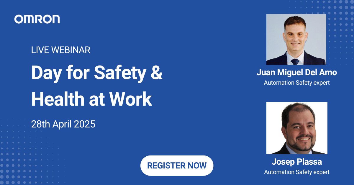 Automation Professionals &amp; Students – Are You Prioritizing Safety?

Machinery safety isn’t just about compliance, it’s about protecting people. A small oversight can lead to big risks! Join us for a power-packed Safety Day Webinar on April 28, 2025: industrial.omron.eu/en/news-discov…